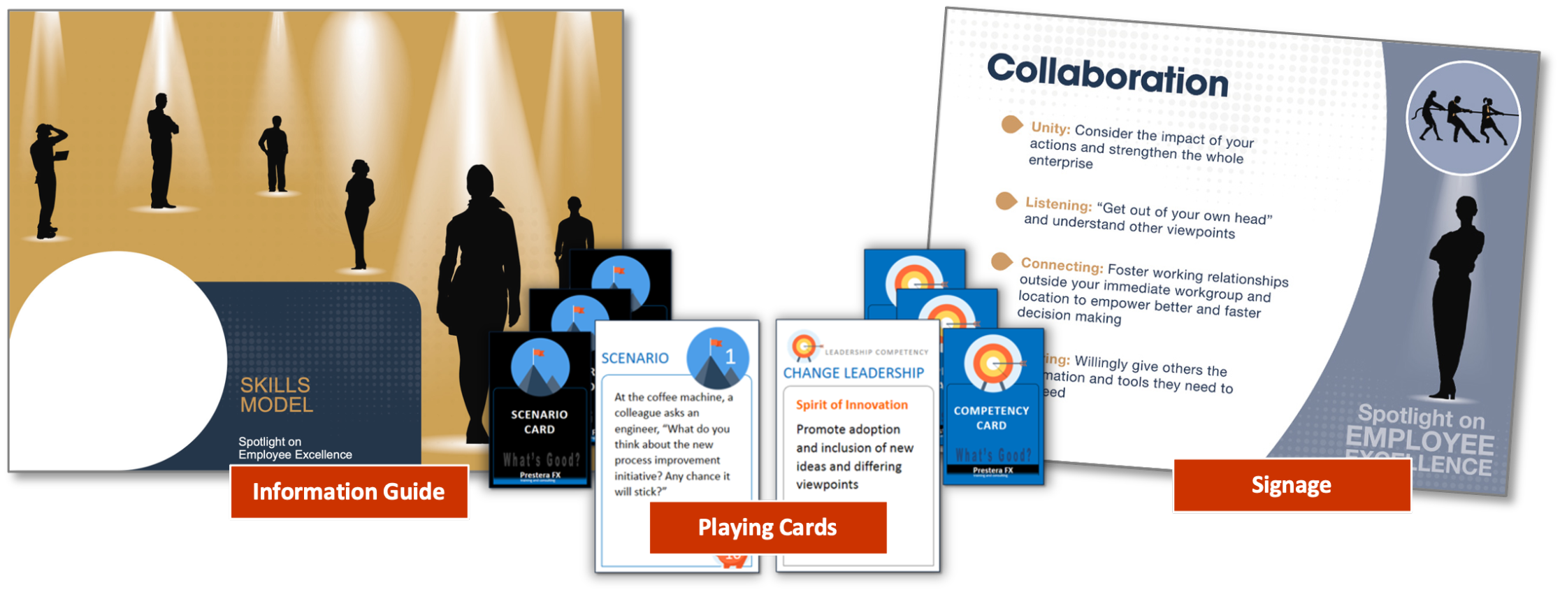 Skills Framework Information Guide (left) and Communications Campaign Assets (right and center)